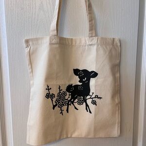 Oh Deer!  Beach tote. Lightweight cotton bag, screen printed design.